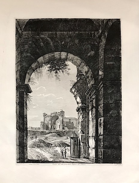 Rossini Luigi (1790-1875) Veduta dell'altro principale Ingresso, del Colosseo 1822 Roma 